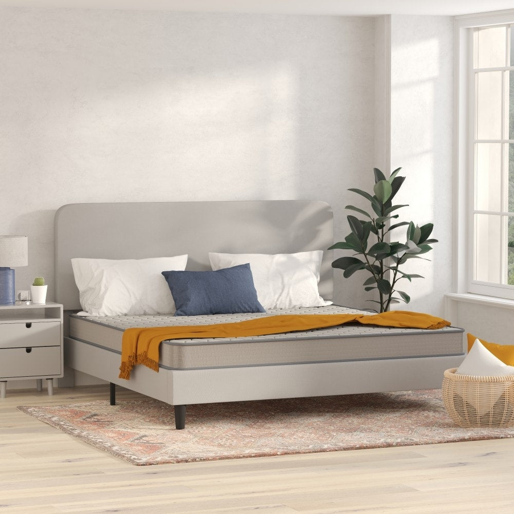 Matelas hybride à ressorts à revêtement semi-rigide de densité moyenne