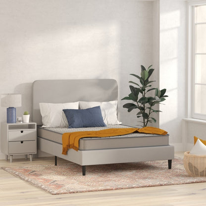 Matelas hybride à ressorts à revêtement semi-rigide de densité moyenne