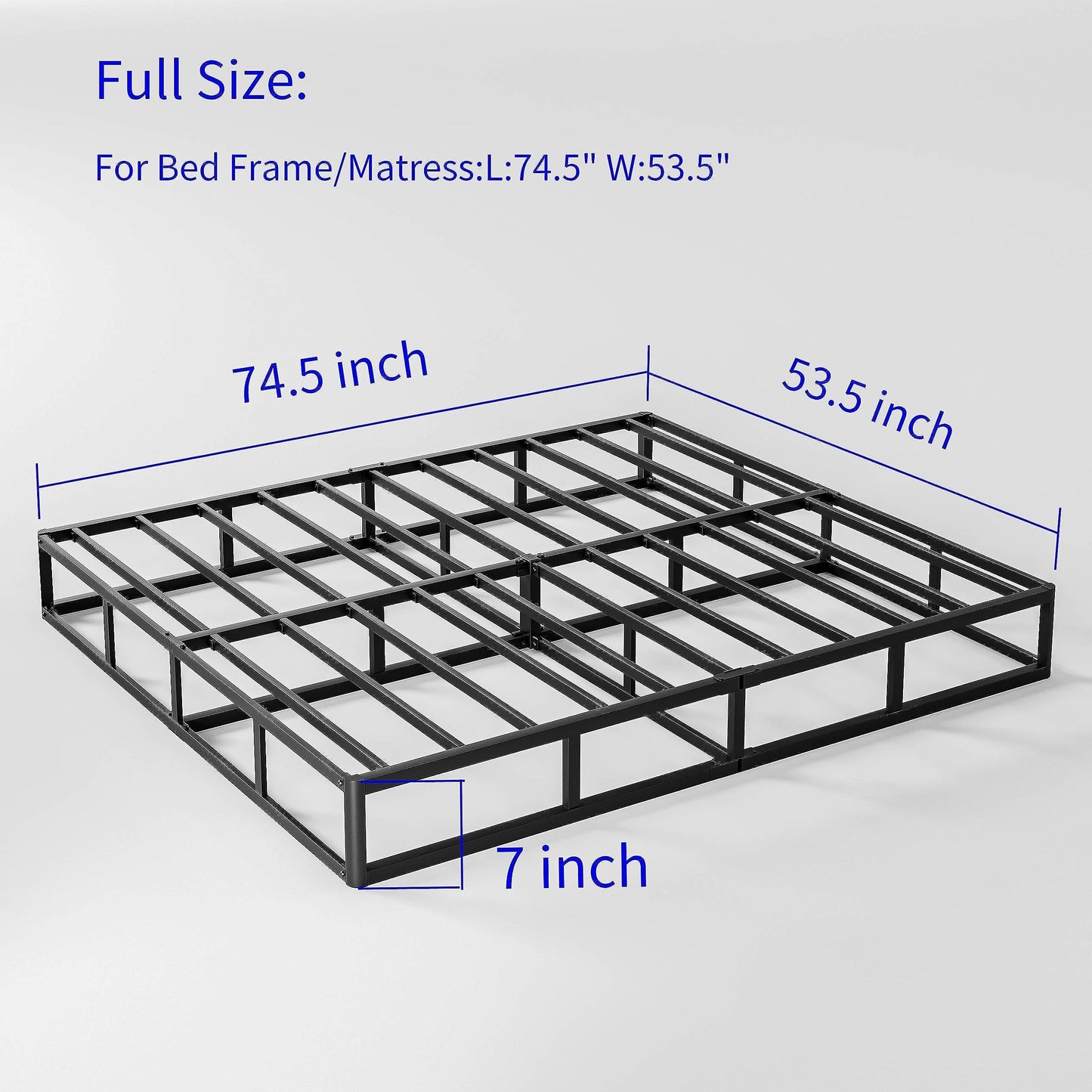 FSCHOS Sommier à ressorts métalliques de 7 pouces, base de matelas basique, sans pieds.