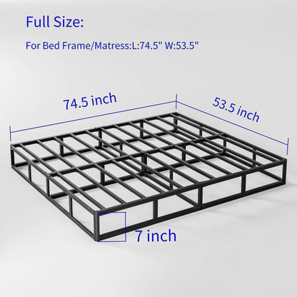 FSCHOS Sommier à ressorts métalliques de 7 pouces, base de matelas basique, sans pieds.