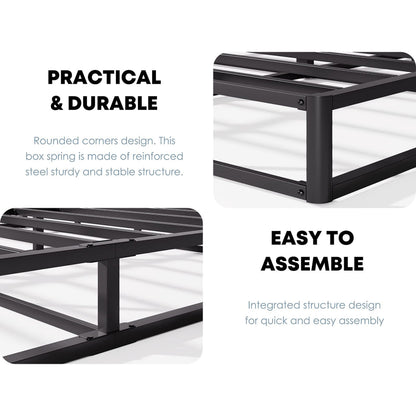 FSCHOS Sommier à ressorts métalliques de 7 pouces, base de matelas basique, sans pieds.