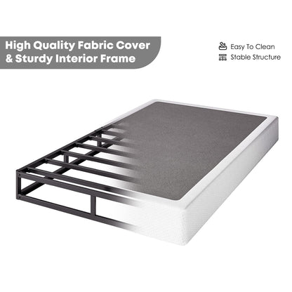 FSCHOS Sommier à ressorts métalliques de 7 pouces, base de matelas basique, sans pieds.