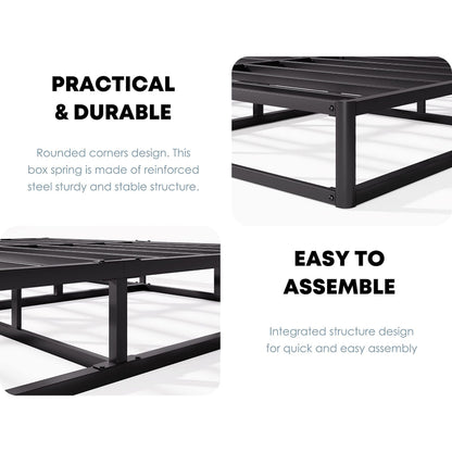 FSCHOS Sommier à ressorts métalliques de 7 pouces, base de matelas basique, sans pieds.