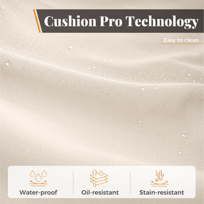 MAISON ARTS Chaises de salle à manger/ensemble de repas de patio en aluminium moulé avec table de salle à manger ronde et 6 chaises de patio en aluminium moulé