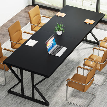 Bureau de direction de 70,8 pouces, grand bureau d'ordinateur, poste de travail.