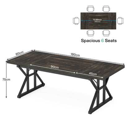 Bureau de direction de 70,8 pouces, grand bureau d'ordinateur, poste de travail.