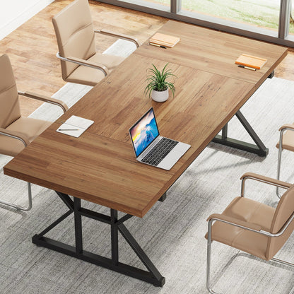 Bureau de direction de 70,8 pouces, grand bureau d'ordinateur, poste de travail.