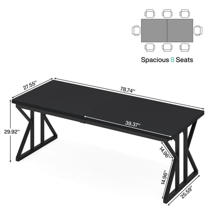 Bureau de direction de 70,8 pouces, grand bureau d'ordinateur, poste de travail.