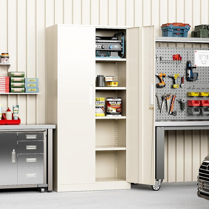 Étagère de rangement de 71 pouces pour garage, placard de cuisine, avec étagères réglables pour bureau, garage, maison, garde-manger