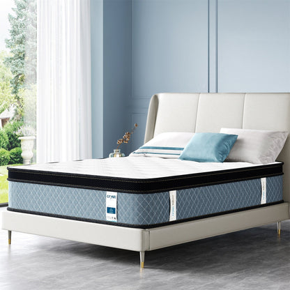 Matelas hybride en mousse à mémoire de forme à refroidissement rapide, dureté moyenne, livré dans une boîte (8 pouces)