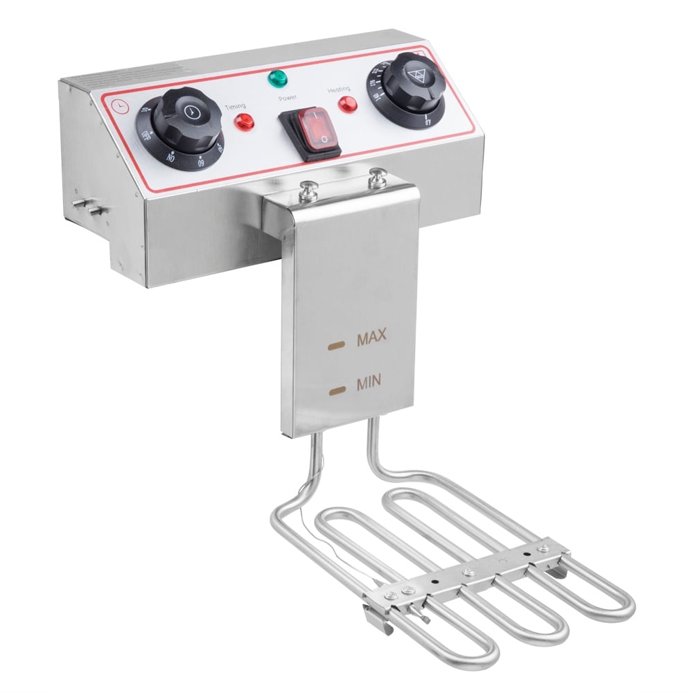 Friteuse à bain unique à robinet en acier inoxydable de 8,5 QT, 1700 W max, avec grande poignée