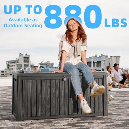 Outdoor Patio Storage Resin Lockable Deck Box