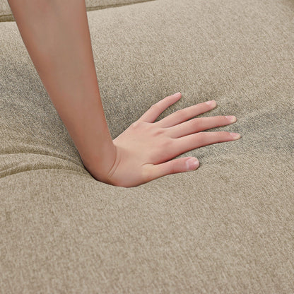 Canapé d'angle en forme de L de 86,22 pouces avec poches de rangement latérales