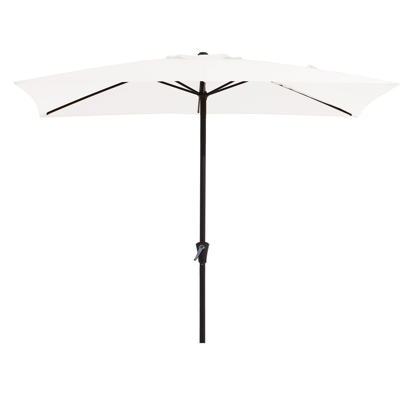 8*10ft Rectangular Patio Market Umbrella with Crank & Tilt，UV-Resistant