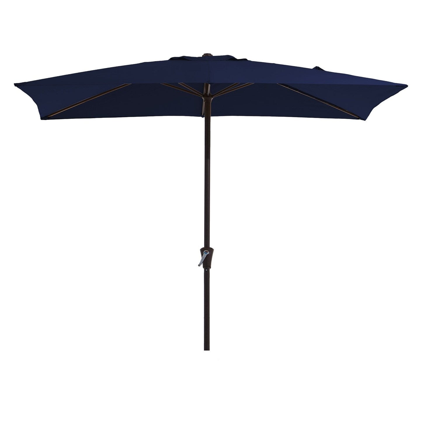 8*10ft Rectangular Patio Market Umbrella with Crank & Tilt，UV-Resistant