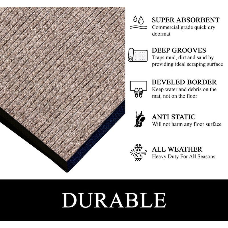 A1HC New Durable and Versatile Polypropylene Rubber Door Mat All Weather Inside Outside Door Mat