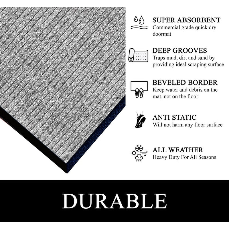A1HC New Durable and Versatile Polypropylene Rubber Door Mat All Weather Inside Outside Door Mat