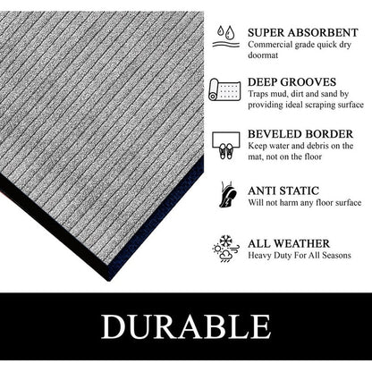 A1HC New Durable and Versatile Polypropylene Rubber Door Mat All Weather Inside Outside Door Mat