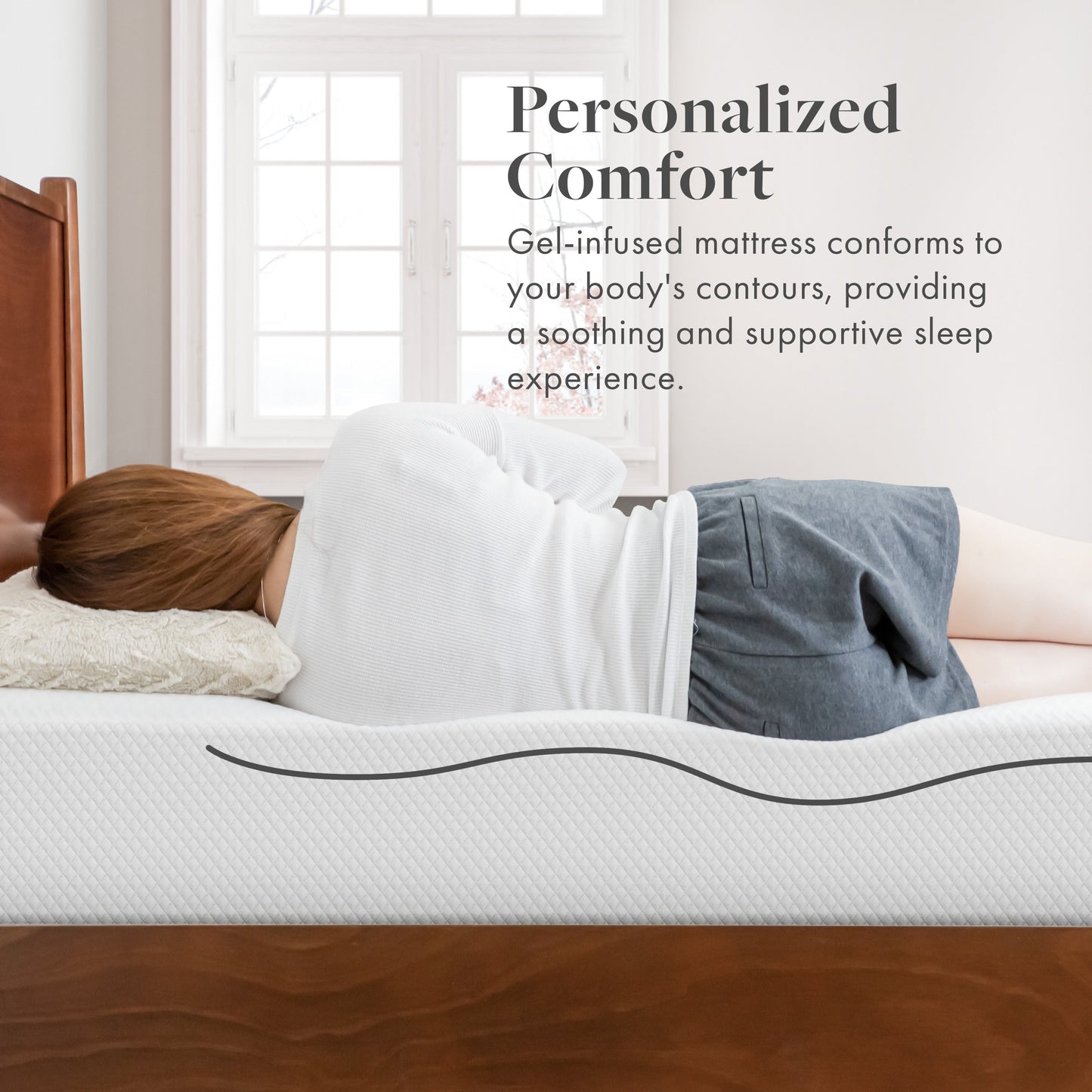 Matelas en mousse à mémoire de forme au gel premium de 15 cm (6 pouces) de la collection SoftNest Rejuv