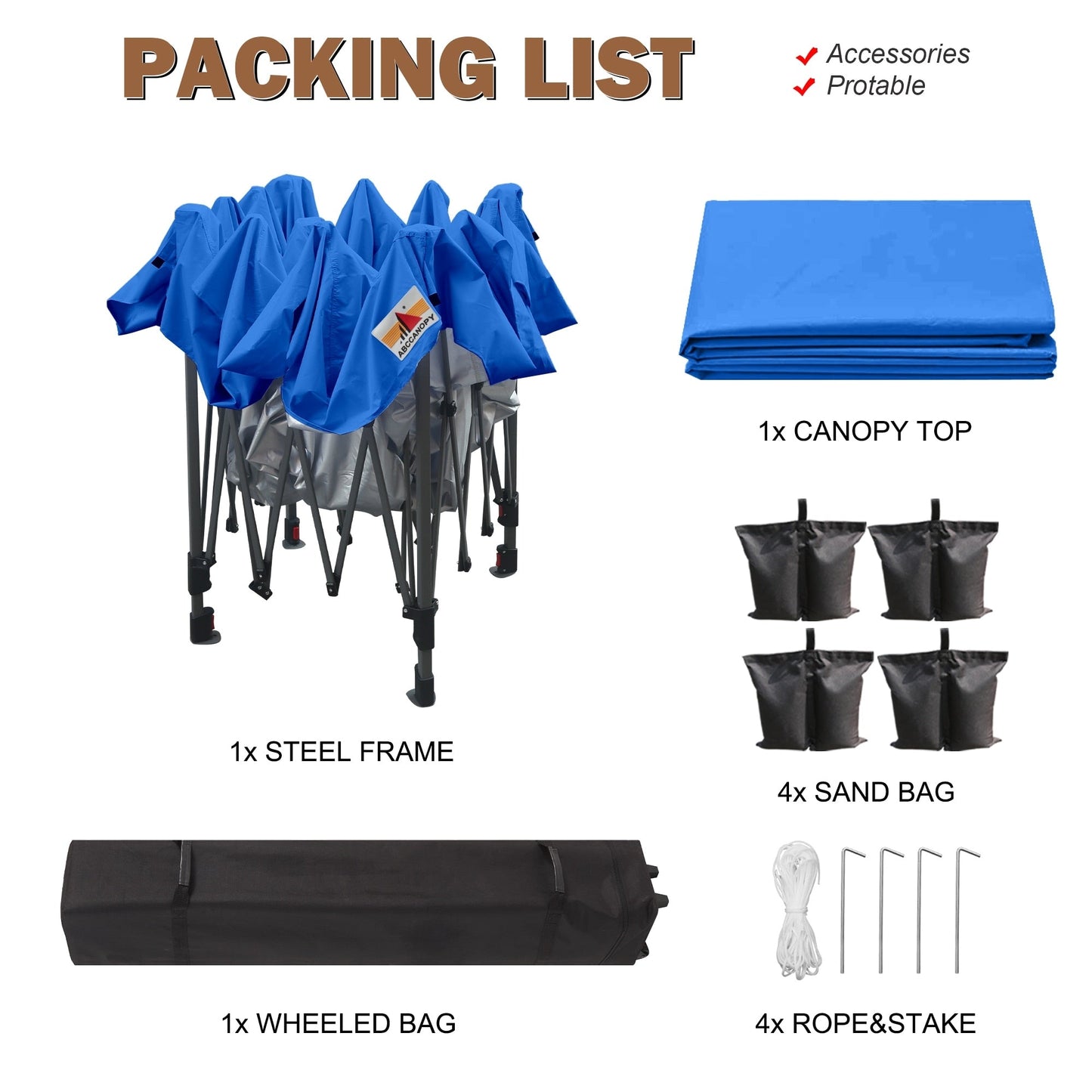 ABCCANOPY Tente de parasol pliable et facile à monter, durable, pour extérieur.