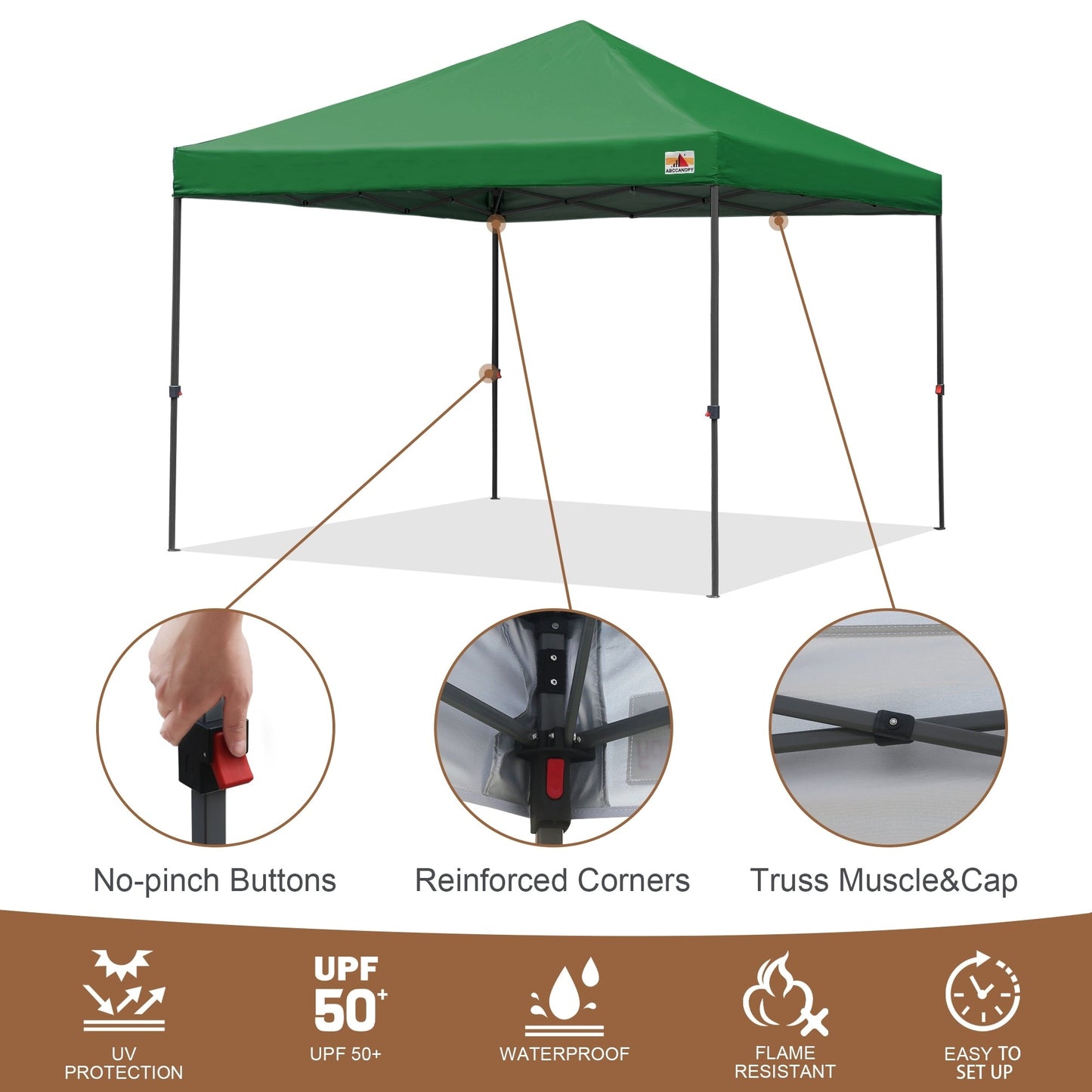 ABCCANOPY Tente de parasol pliable et facile à monter, durable, pour extérieur.