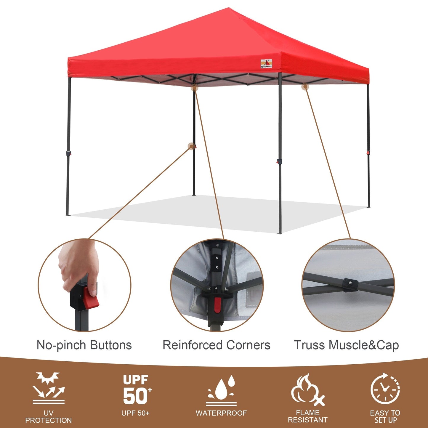 ABCCANOPY Tente de parasol pliable et facile à monter, durable, pour extérieur.