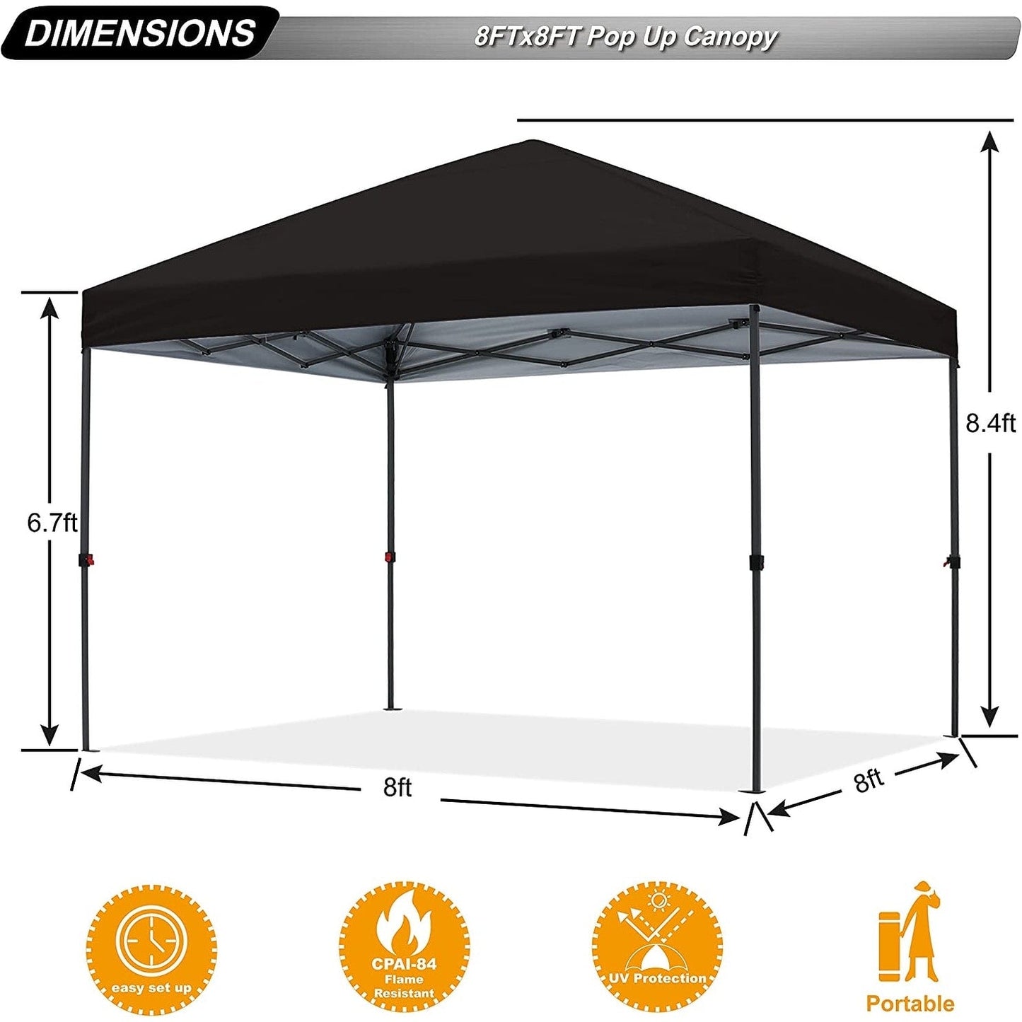 ABCCANOPY Tente de parasol pliable et facile à monter, durable, pour extérieur.