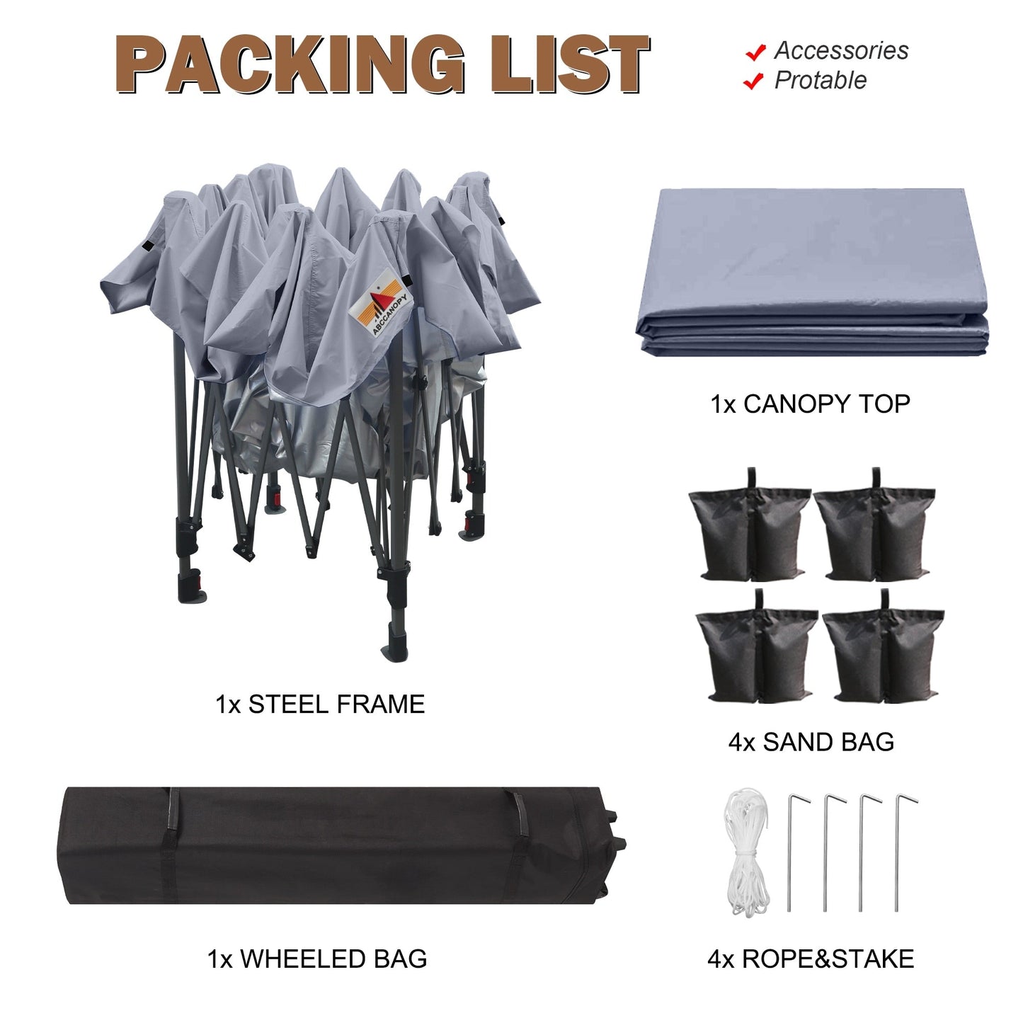 ABCCANOPY Tente de parasol pliable et facile à monter, durable, pour extérieur.