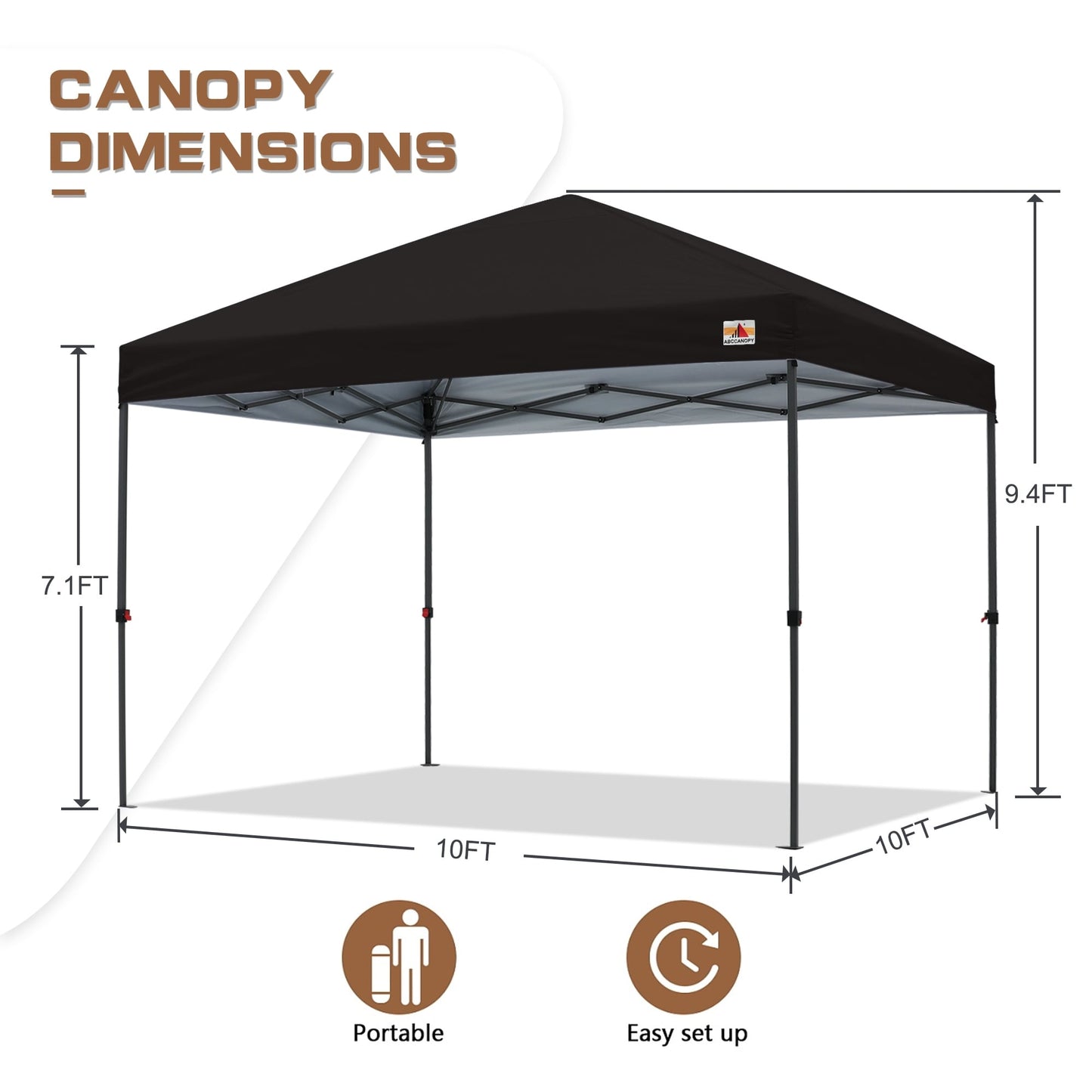 ABCCANOPY Tente de parasol pliable et facile à monter, durable, pour extérieur.