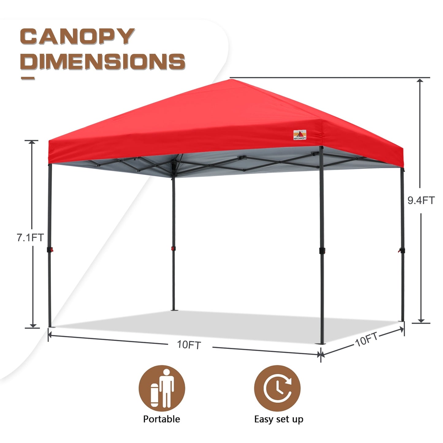 ABCCANOPY Tente de parasol pliable et facile à monter, durable, pour extérieur.