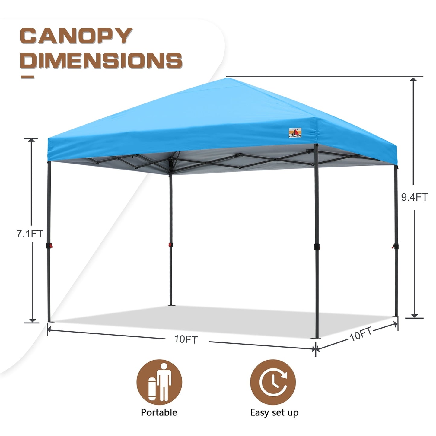ABCCANOPY Tente de parasol pliable et facile à monter, durable, pour extérieur.