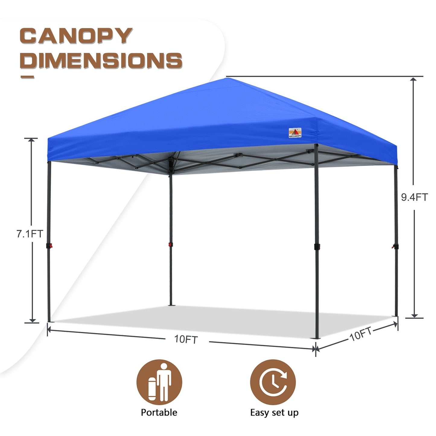 ABCCANOPY Tente de parasol pliable et facile à monter, durable, pour extérieur.