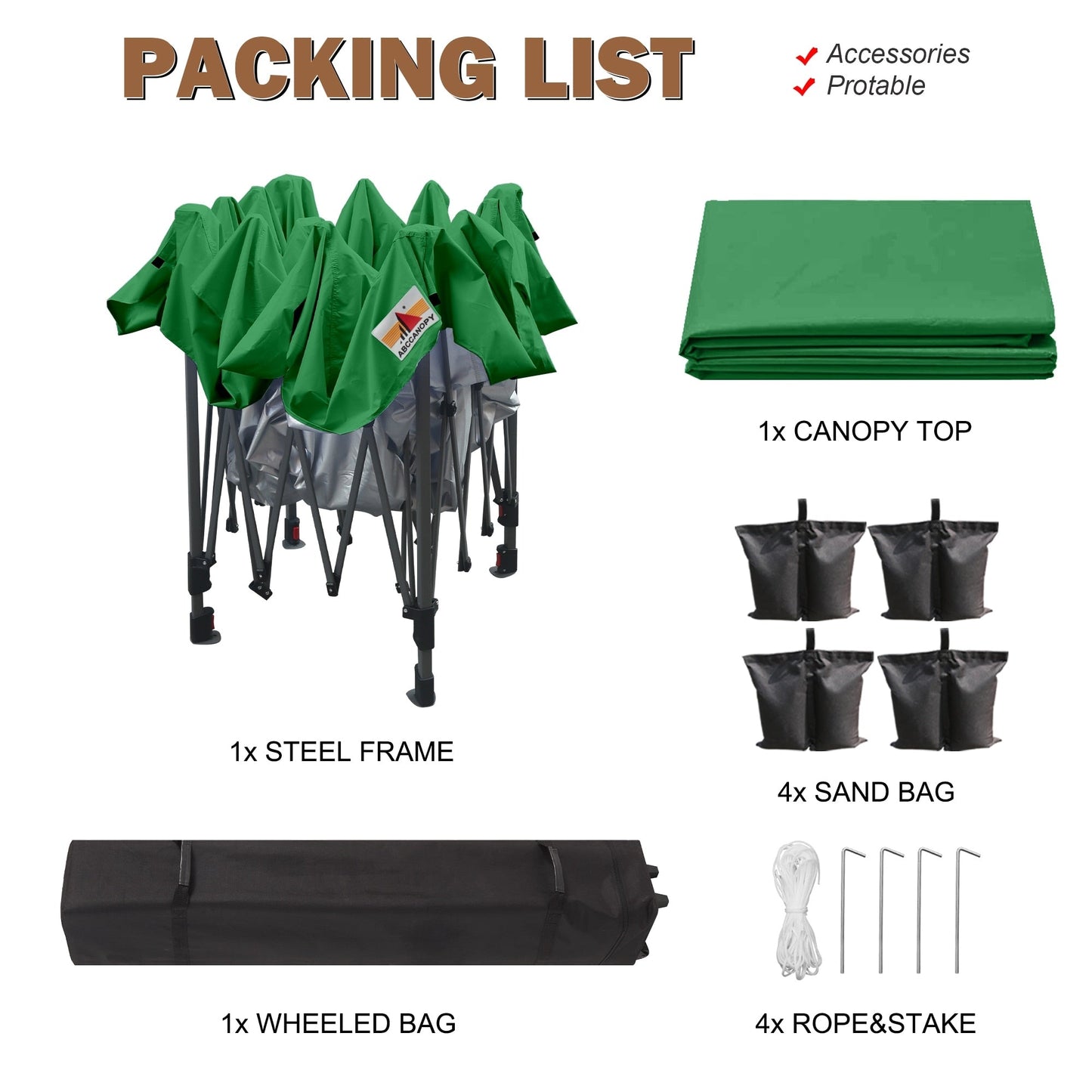 ABCCANOPY Tente de parasol pliable et facile à monter, durable, pour extérieur.