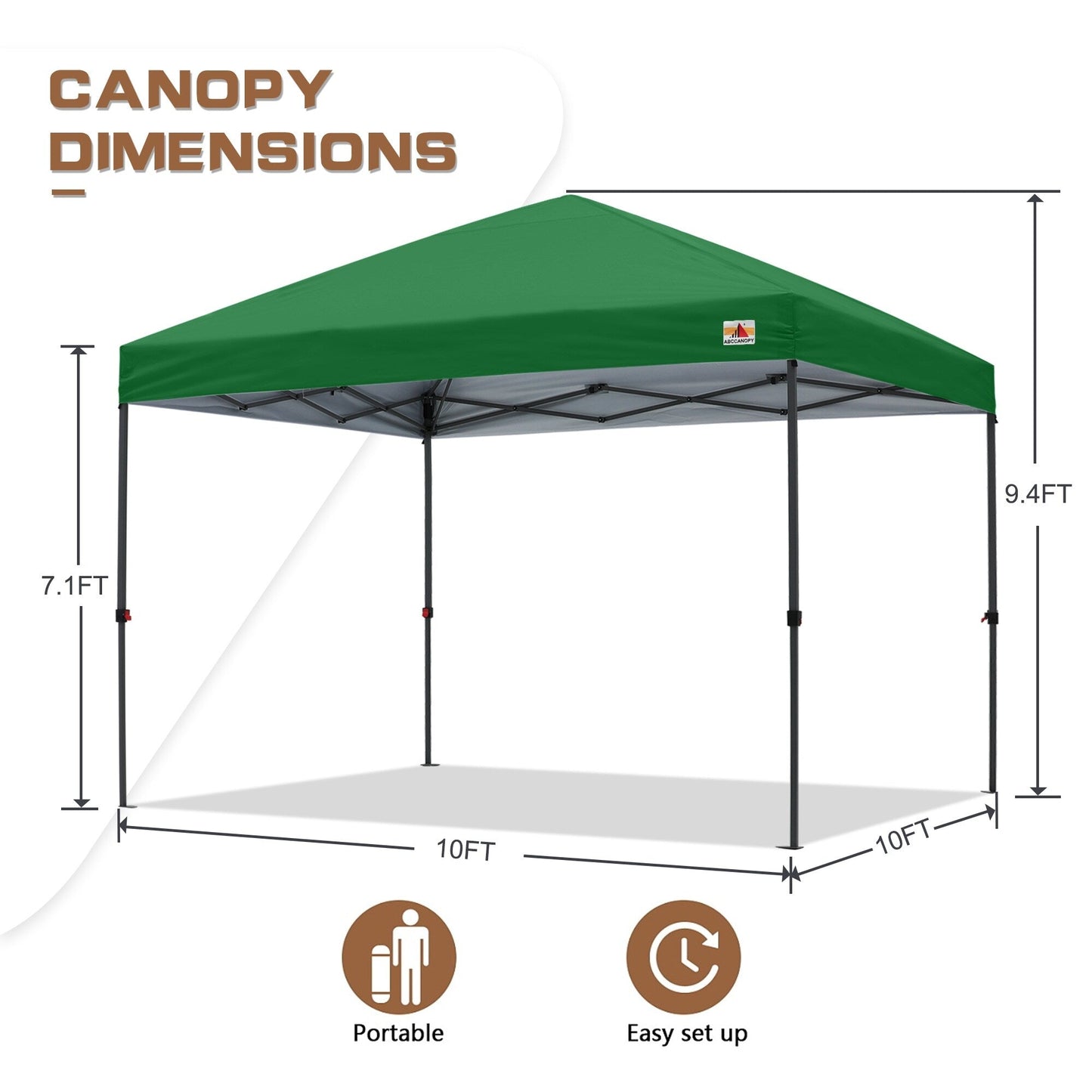 ABCCANOPY Tente de parasol pliable et facile à monter, durable, pour extérieur.