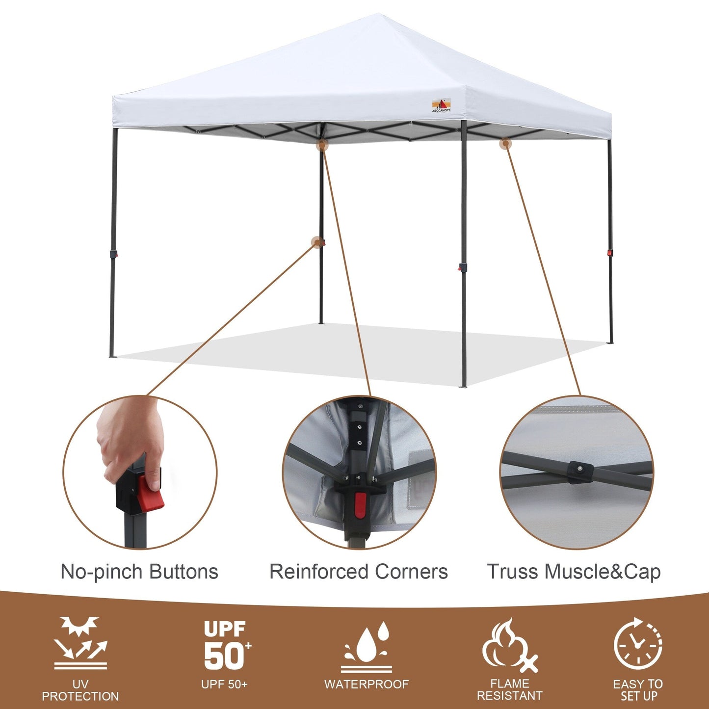 ABCCANOPY Tente de parasol pliable et facile à monter, durable, pour extérieur.