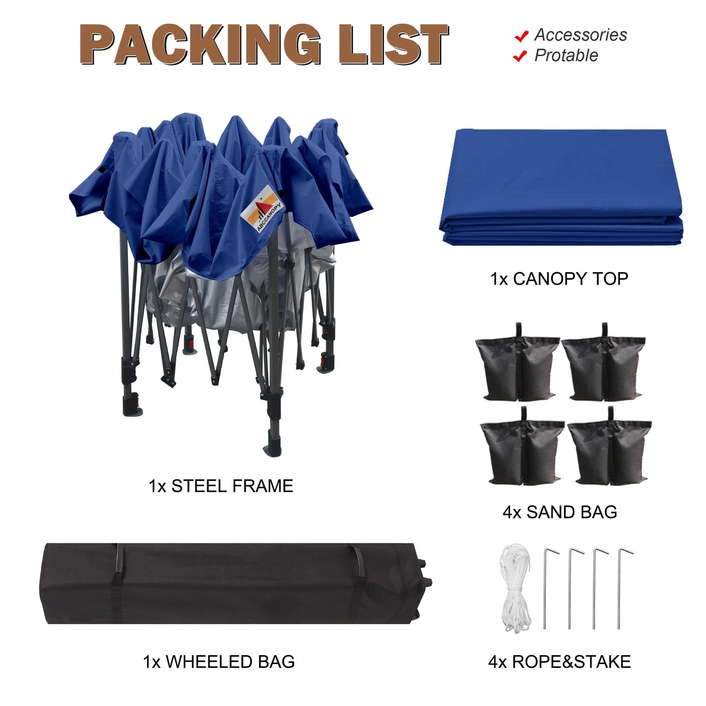 ABCCANOPY Tente de parasol pliable et facile à monter, durable, pour extérieur.