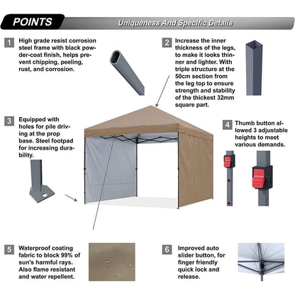 ABCCANOPY Tente de parasol pliable et facile à monter, durable, pour extérieur.