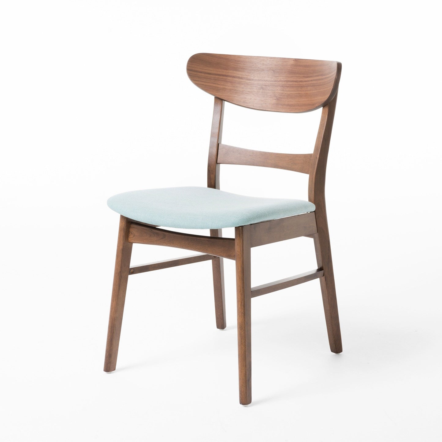 Chaise de salle à manger Abrielle en bois d'acacia rembourré, style moderne du milieu du siècle, par Christopher Knight Home (lot de 2)