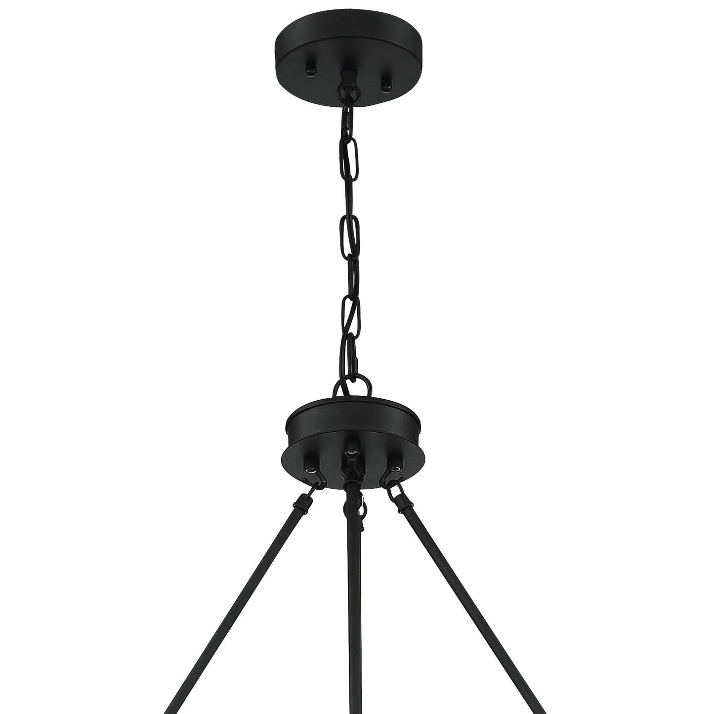 Suspension Acroma à 12 lumières, style ferme, 40 pouces, en forme de roue de charrette, avec certification UL - 40'' de diamètre x 138'' de hauteur