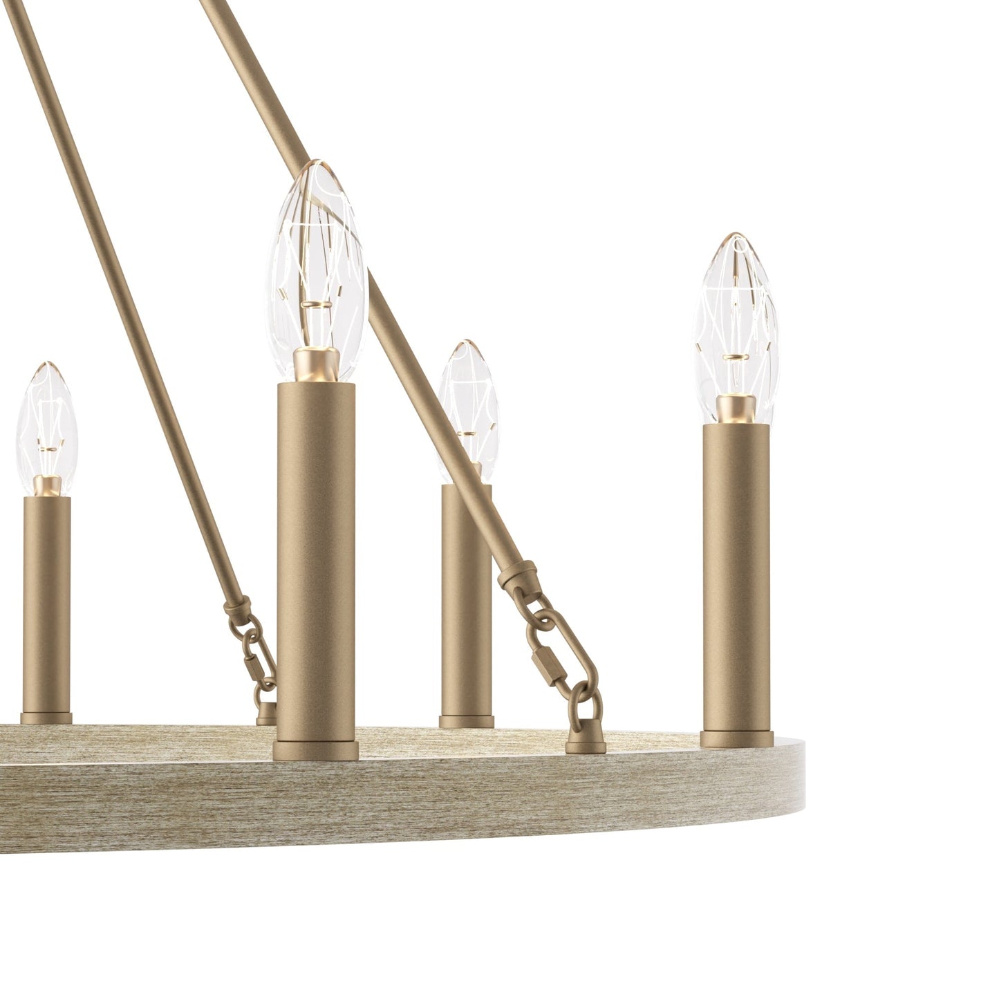 Suspension Acroma à 12 lumières, style ferme, 40 pouces, en forme de roue de charrette, avec certification UL - 40'' de diamètre x 138'' de hauteur