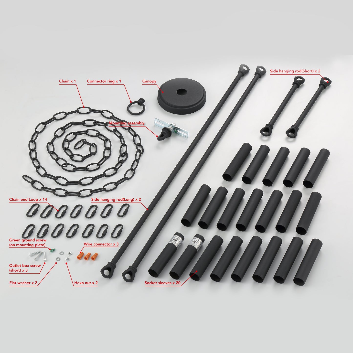 Suspension Acroma à 20 lumières, style ferme moderne, en forme de roue de charrette ronde de 40 pouces, avec certification UL