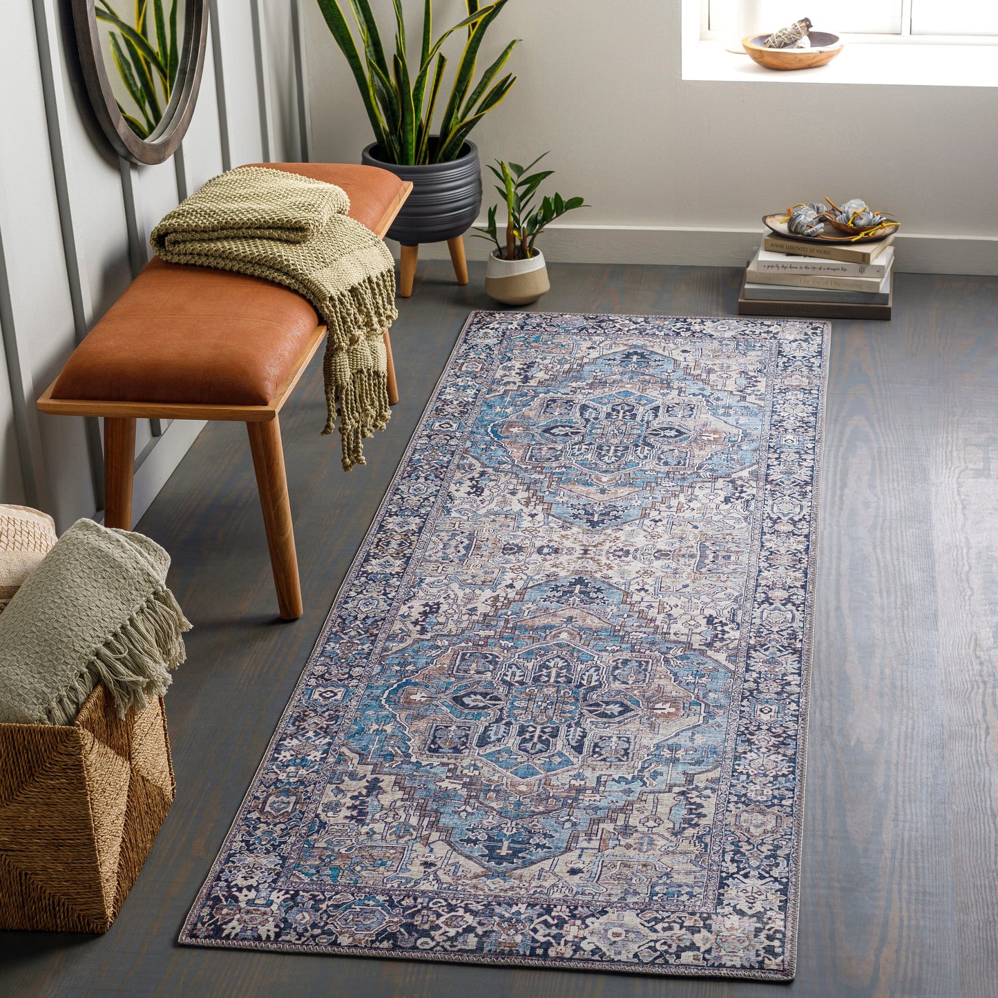 Livabliss Adenia Vintage Medallion Printed Area Rug