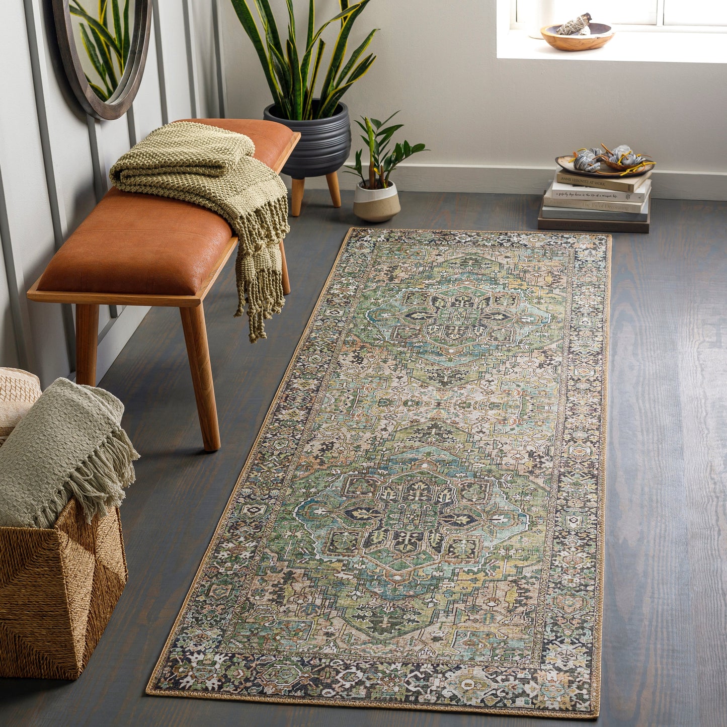 Livabliss Adenia Vintage Medallion Printed Area Rug