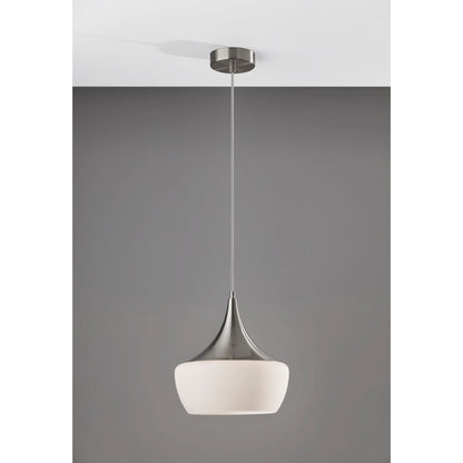 Lampe suspendue Eliza en noir ou en acier de Adesso