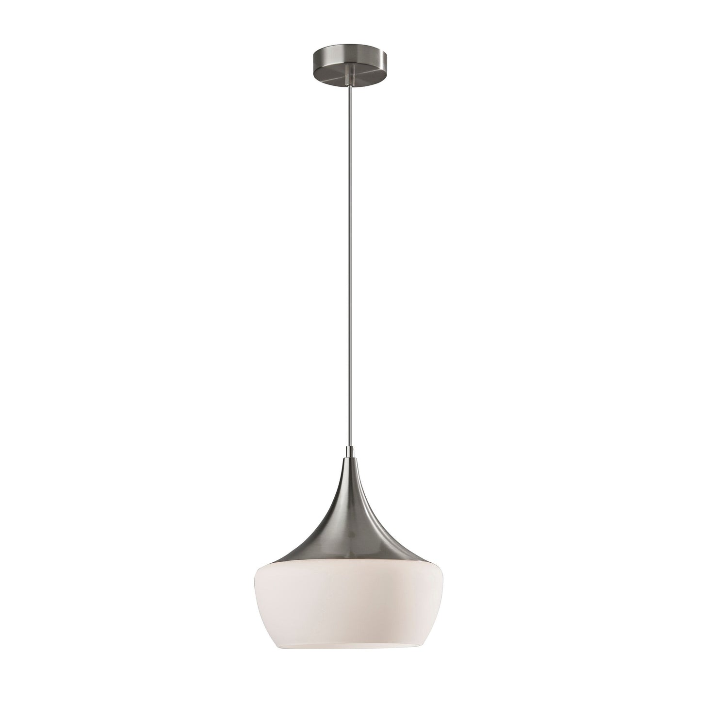 Lampe suspendue Eliza en noir ou en acier de Adesso