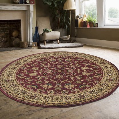 Admire Home Living Caroline Traditional Floral Sarouk Pattern Area Rug