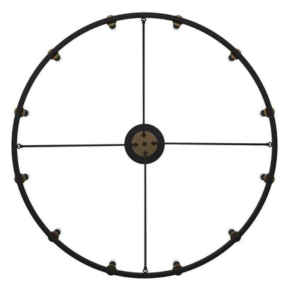 Suspension Acroma à 12 lumières, style ferme, 40 pouces, en forme de roue de charrette, avec certification UL - 40'' de diamètre x 138'' de hauteur