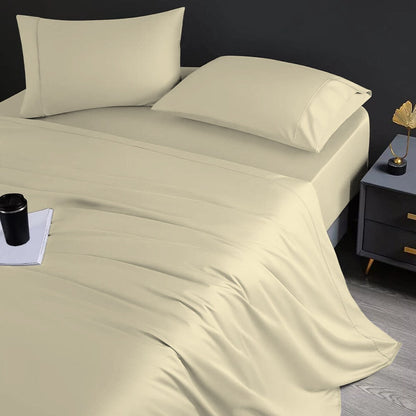 Jeu de draps en coton égyptien ultra-doux et soyeux Aireolux, 1000 fils au pouce carré