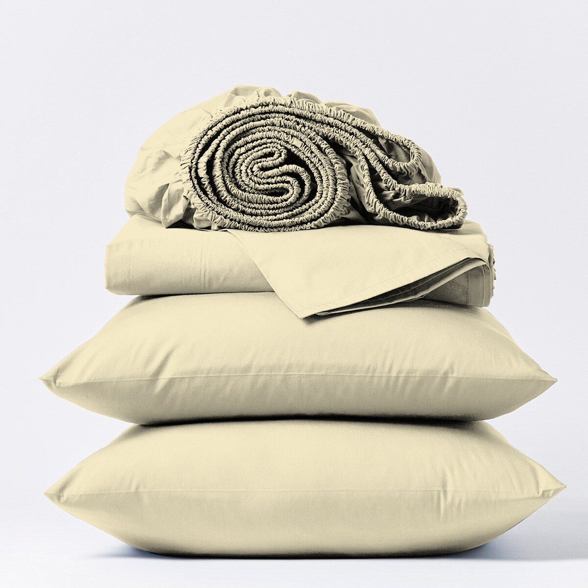 Jeu de draps en coton égyptien ultra-doux et soyeux Aireolux, 1000 fils au pouce carré