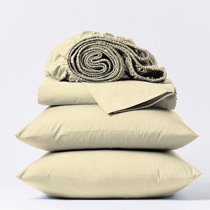 Jeu de draps en coton égyptien ultra-doux et soyeux Aireolux, 1000 fils au pouce carré